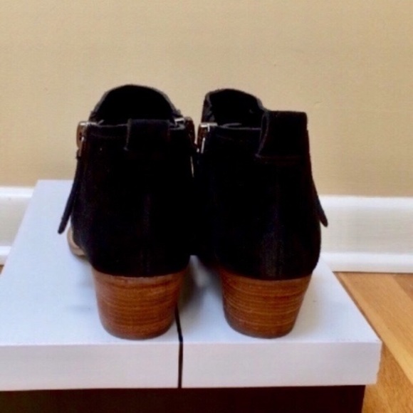 DOLCE VITA 'Saira' Black Suede Pointy Toe Dual Zipper Ankle Boots Size 5.5 - Picture 7 of 8